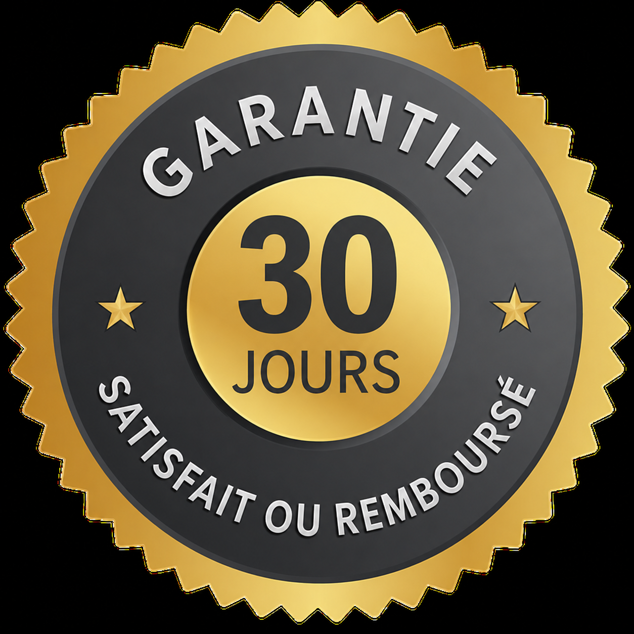Garantie fournisseur de 30 jours — satisfait ou remboursé